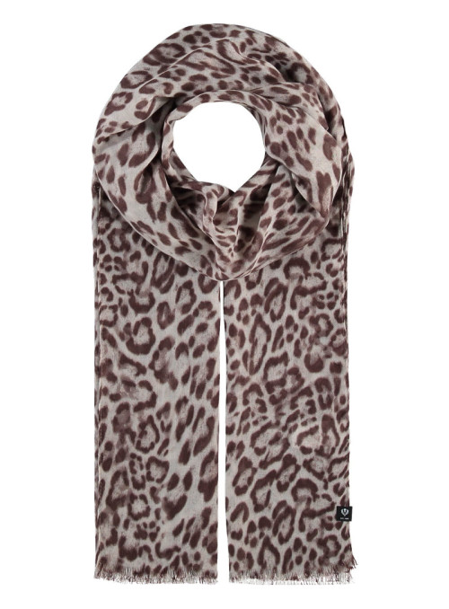 Scarf with leopard pattern