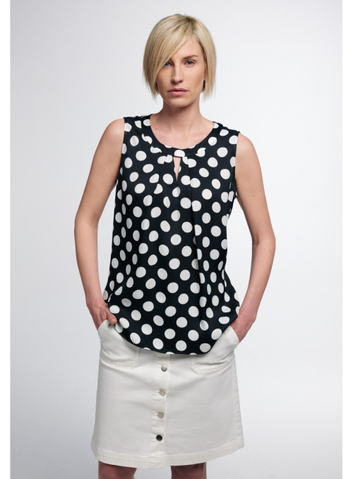 Sleeveless blouse with...