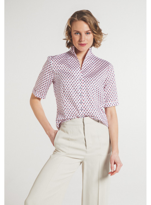 Short sleeve blouse with...