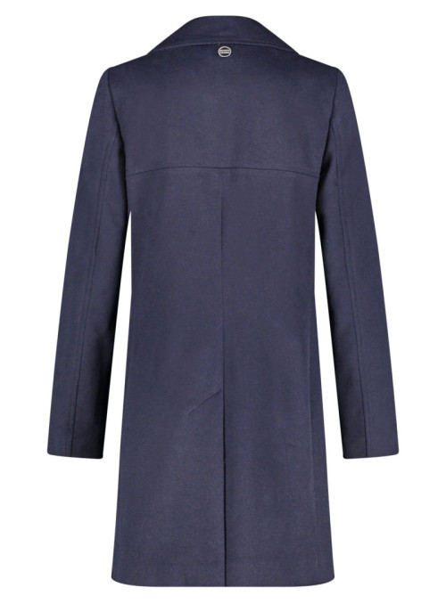 Wool coat with revers collar