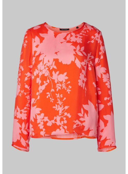 Blouse shirt with floral...