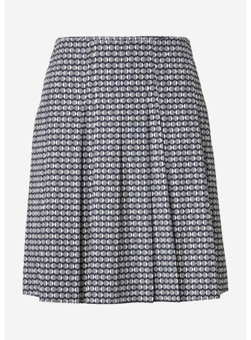 Patterned A-line skirt with...