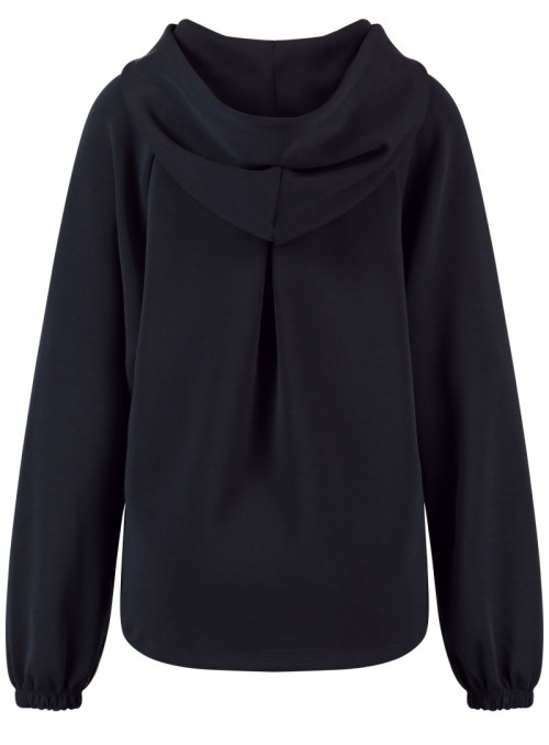 Hoodie with rounded hem