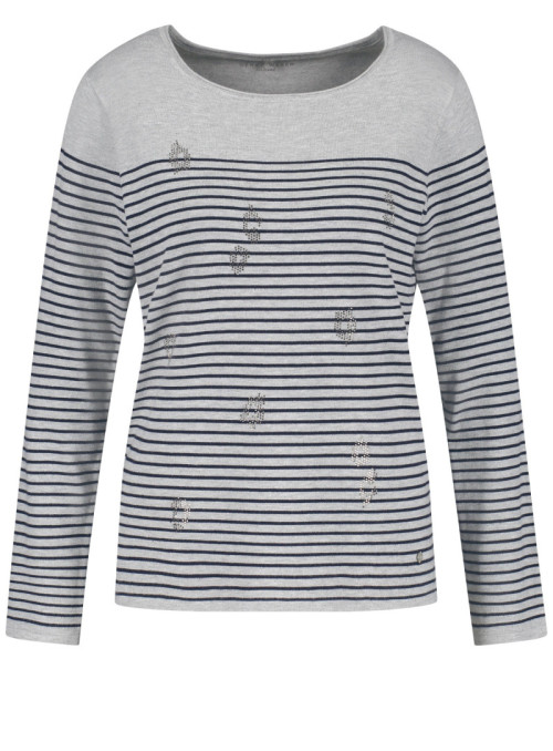 Pull rayé avec paillettes