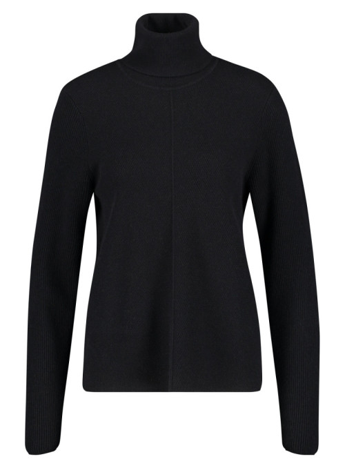 Ribbed turtleneck sweater...