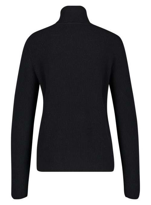 Ribbed turtleneck sweater...