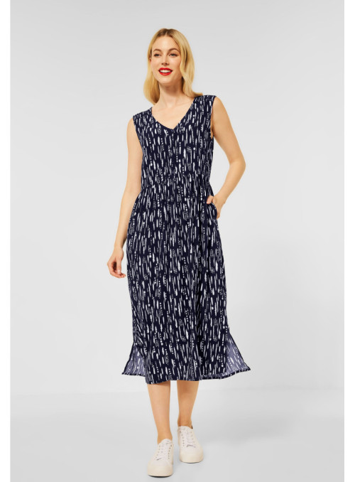 Midi Viscose Dress - button pa