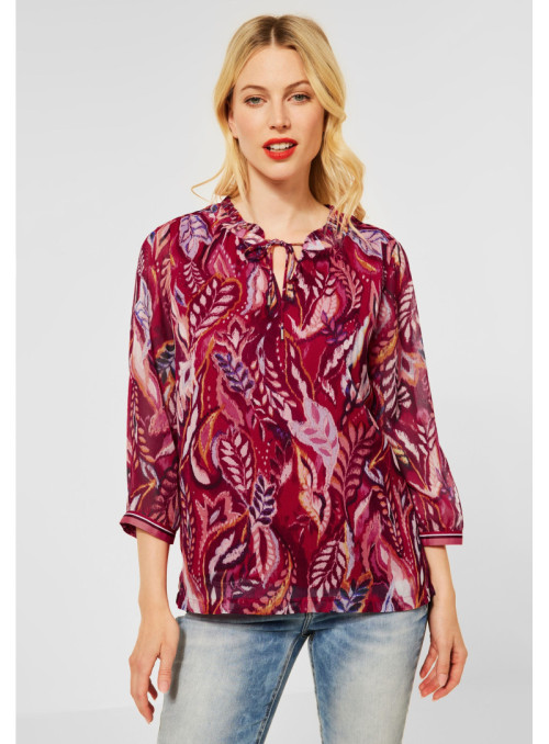 LTD QR Printed chiffon blouse