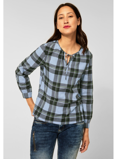 LTD QR Check tunic blouse