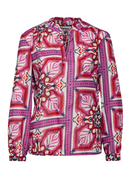 LTD QR Printed tunic blouse wi