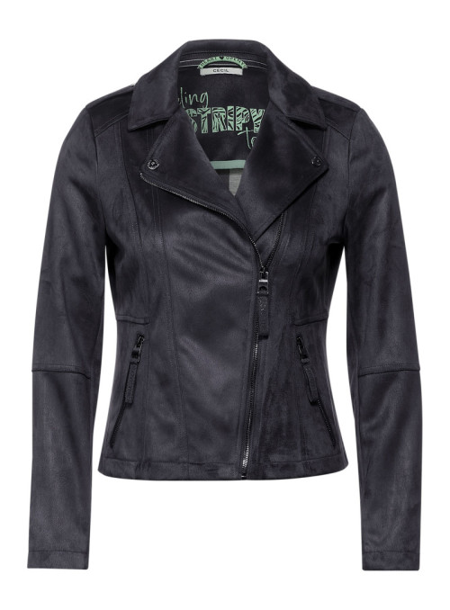 Velours Biker-Jacke