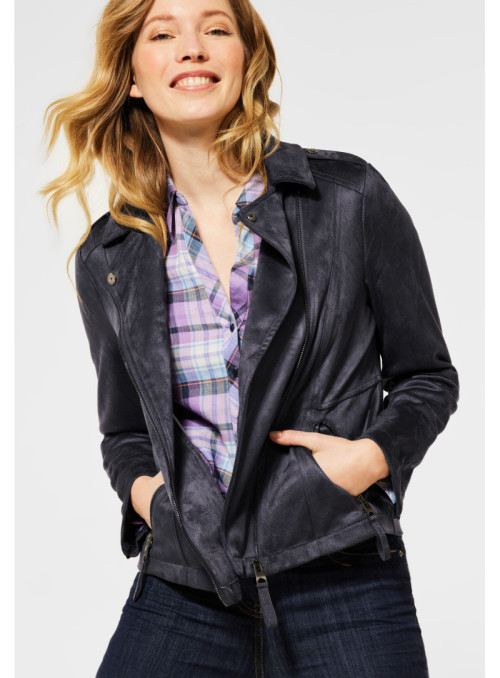 Velour biker jacket