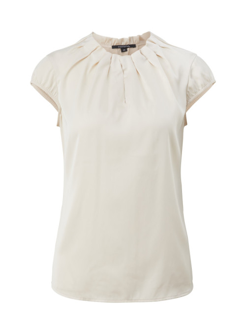 Satin blouse with ruffle...