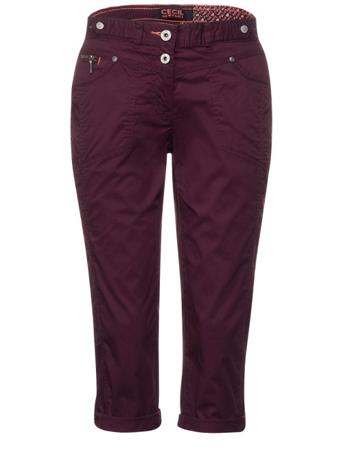 Casual fit pants in 3/4 length