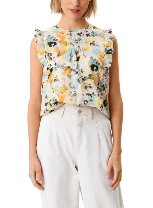 Blouse top with allover print