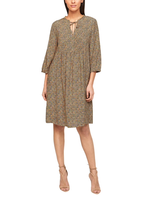 Viscose dress with ruffle...