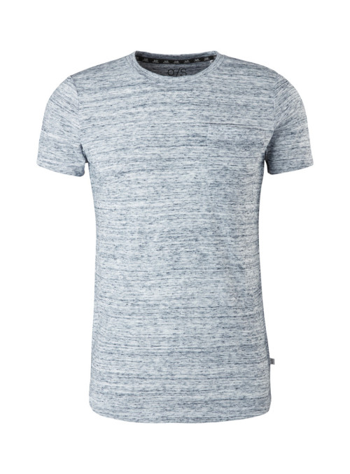 T-Shirt in Melange-Optik