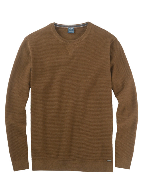 Rib knit sweater mada of...