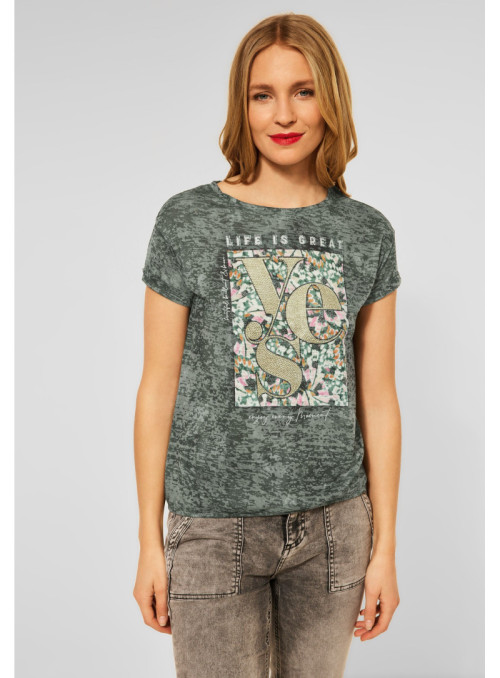 T-shirt au design burnout...