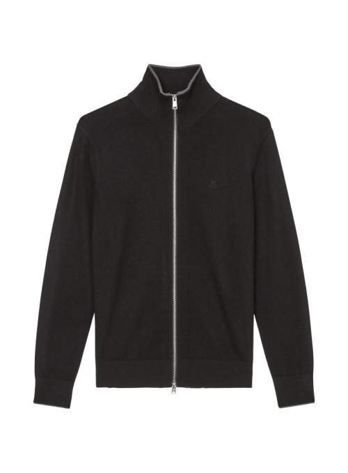 Zipped cardigan with stand...
