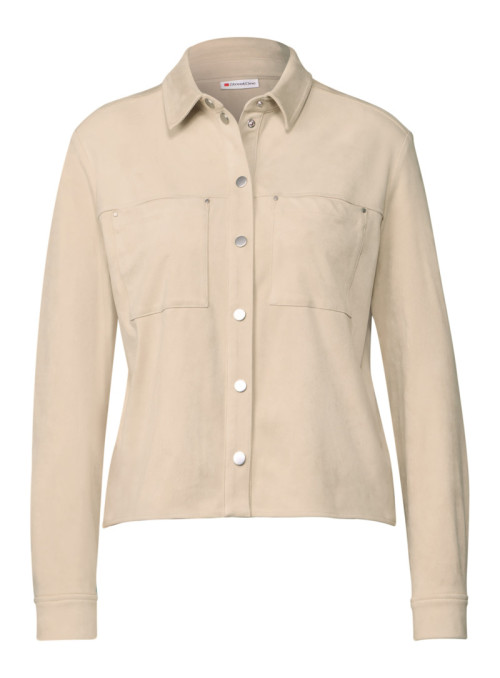 LTD QR Velours Shirtcollar blo