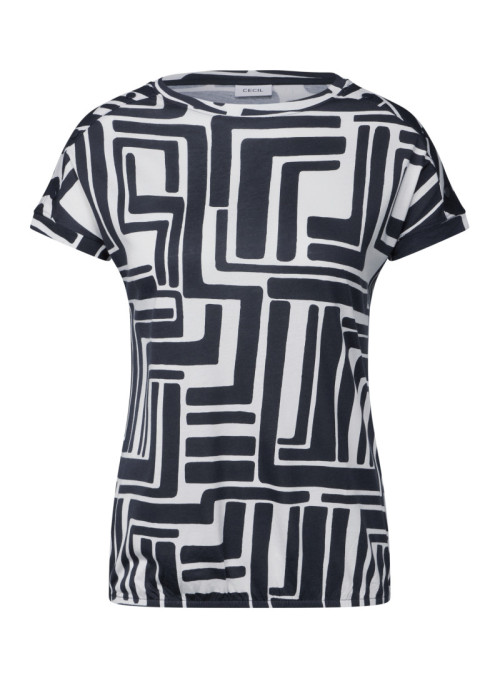 TOS Big Printed Button T-Shirt