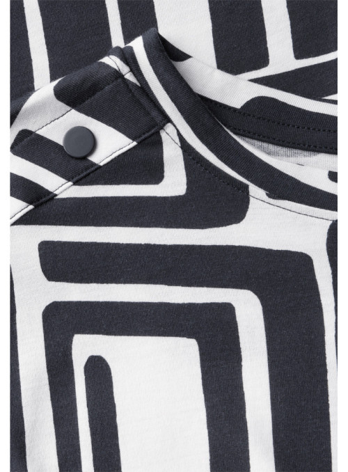 TOS Big Printed Button T-Shirt