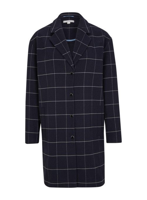 Manteau à carreaux avec col...