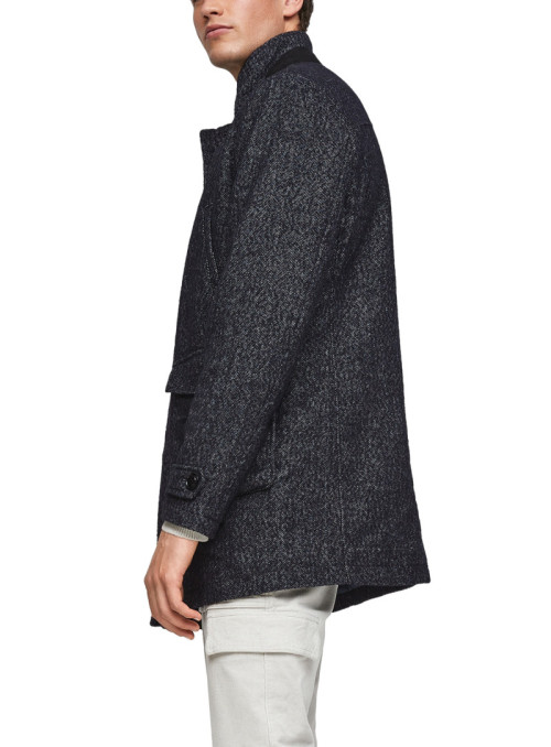 Short coat with stand up...