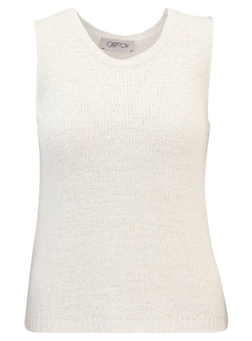 Pull en maille court sans manc