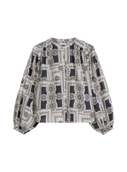 Blouse, long sleeve, cotton...