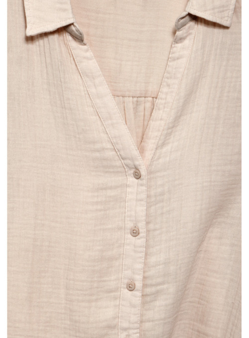 LTD QR Muslin shirtcollar blou