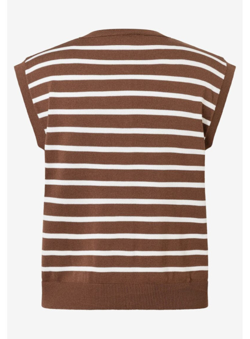 Knit Vest with Stripes