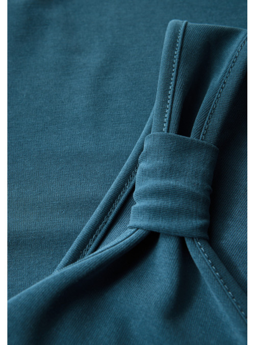 silk look top w.knot detail