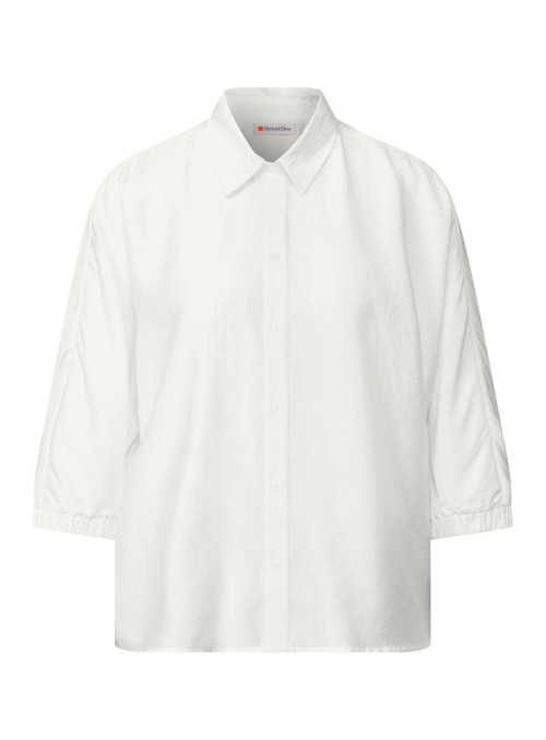 Buttoned shirtcollar blouse w