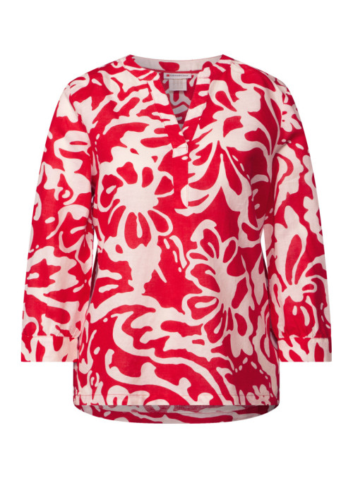 SOL_Splitneck blouse AOP