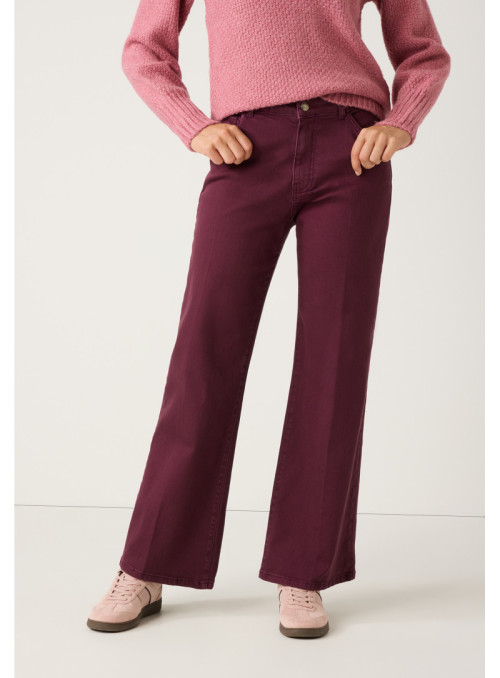 Coloured Denim Flared Pants