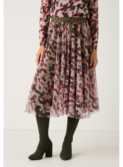 Printed Mesh Skirt