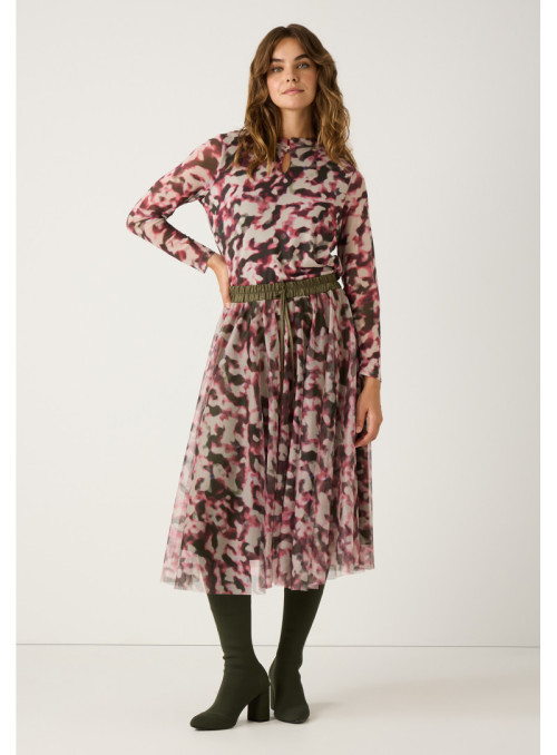 Printed Mesh Skirt