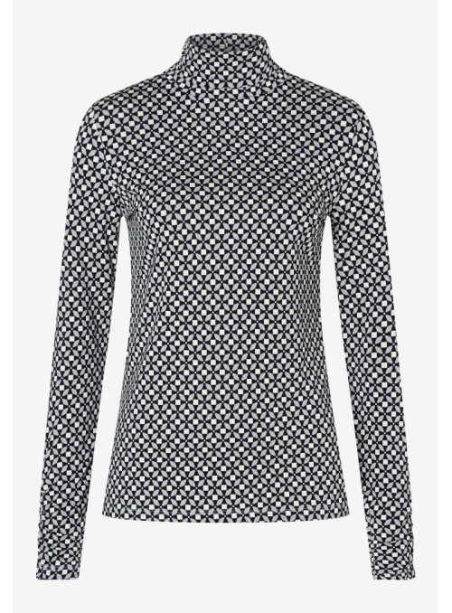 Printed Roll-Neck