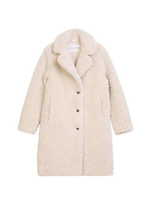 Coat, curly, lapel collar,...