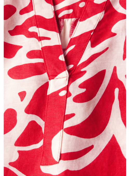 SOL_Splitneck blouse AOP