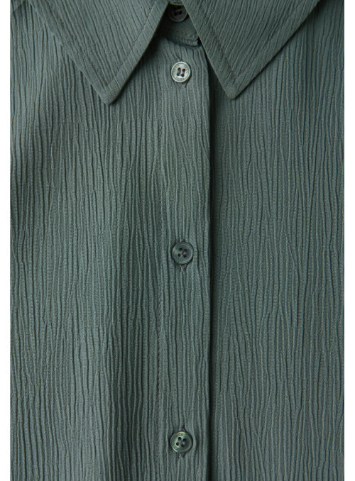 Solid Structure Short Blouse