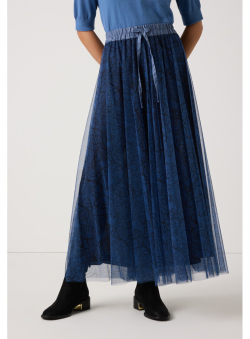 Printed Mesh Skirt