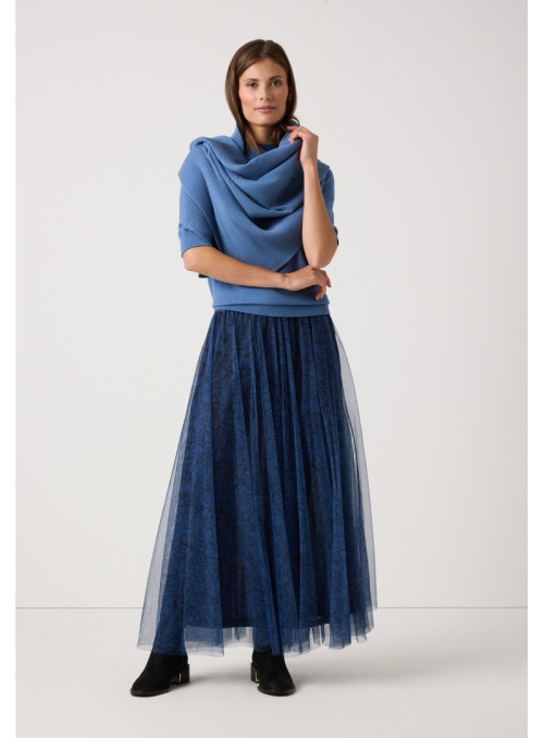 Printed Mesh Skirt