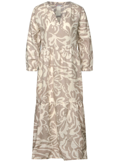 SOL_Midi Volant Dress AOP