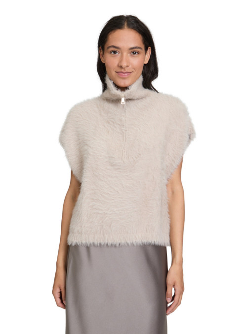 Pull en maille court sans manc