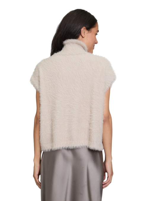 Pull en maille court sans manc