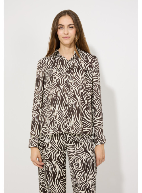 Animal Print Shirt Blouse