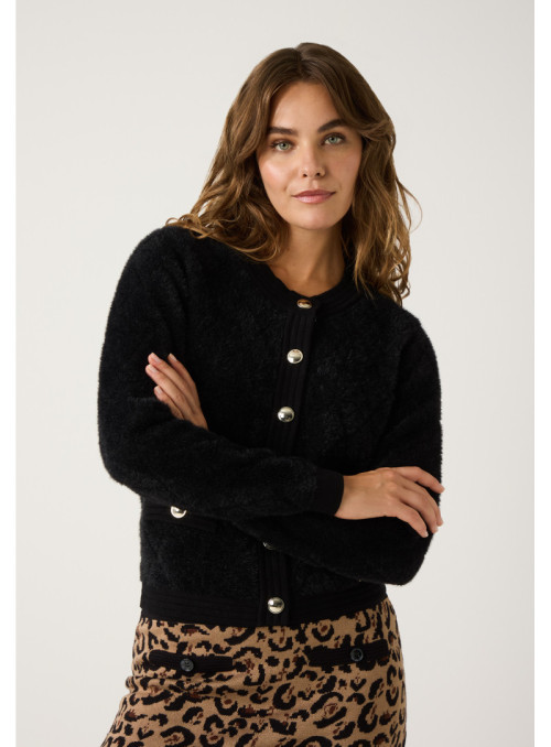 Cardigan with Bouclé-Yarn